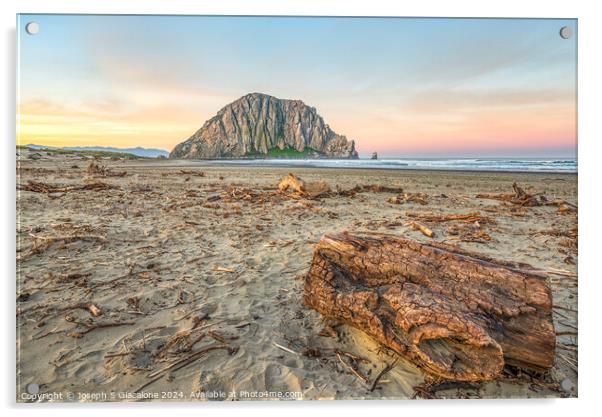 From Driftwood To Morro Rock Acrylic by Joseph S Giacalone