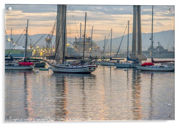 Nautical Morning - Coronado California Acrylic by Joseph S Giacalone
