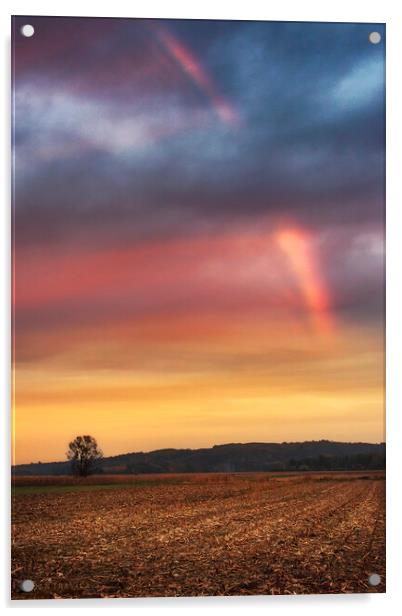 Sunset rainbow Acrylic by Dejan Travica
