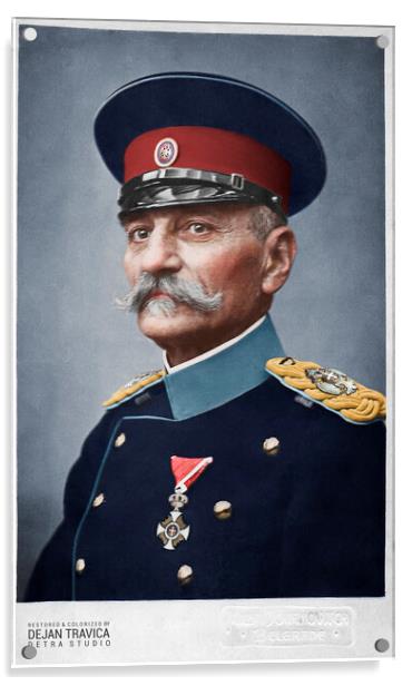 King Peter I Karadjordjević 1844-1921  Acrylic by Dejan Travica