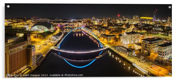 Newcastle & Gateshead Quayside Acrylic by Keith Dawson