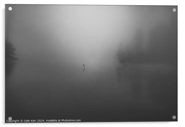 Cross on a foggy morning Acrylic by Colin Kerr