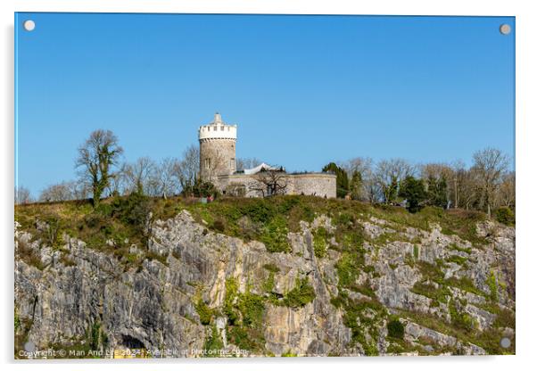 A castle on top of a rock Acrylic by Man And Life