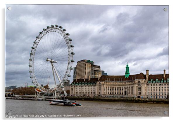 London Eye Acrylic by Man And Life