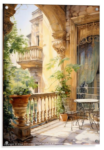 Mediterranean balcony  Acrylic by Steve Ditheridge
