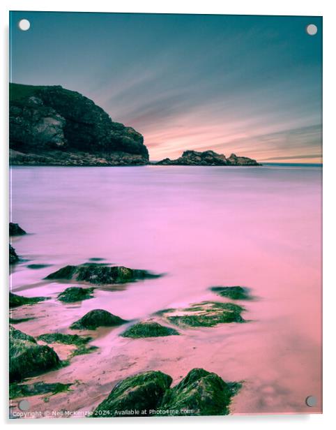 Solva beach  Acrylic by Neil McKenzie