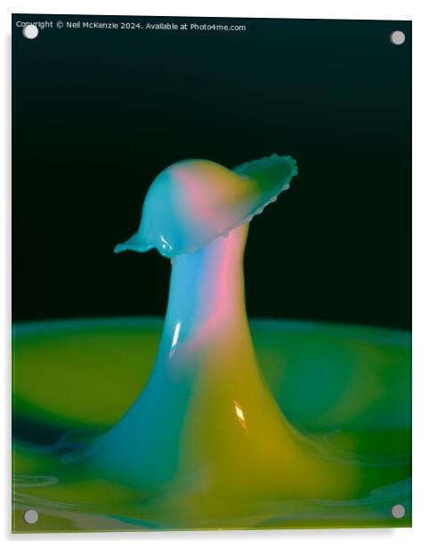 Splash Tower of Milk  Acrylic by Neil McKenzie