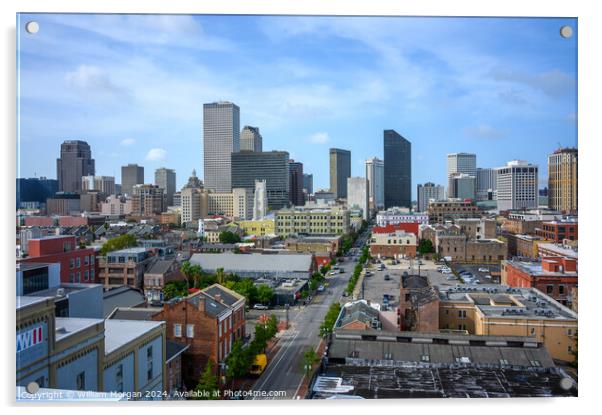 Cityscape of Downtown New Orleans Acrylic by William Morgan