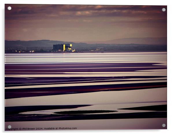 Heysham Nuclear Power Station, Morecambe Bay. Acrylic by Phil Brown