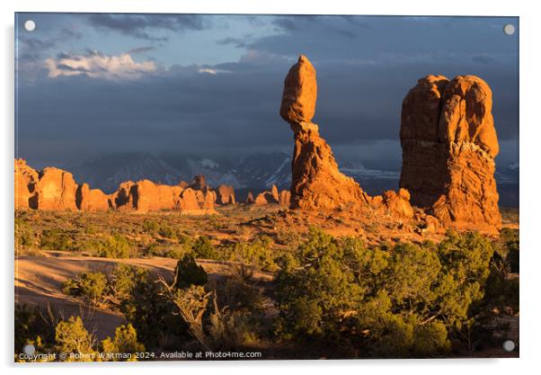Balanced Rock located within Arches National Park Utah Acrylic by Robert Waltman