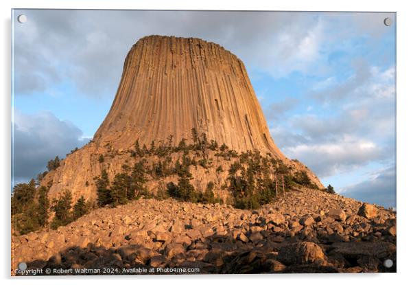 Devils Tower National Monument in Wyoming. Acrylic by Robert Waltman