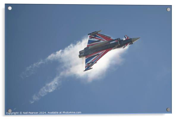 2024 RAF Typhoon display practice Turbo Acrylic by Neil Pearson
