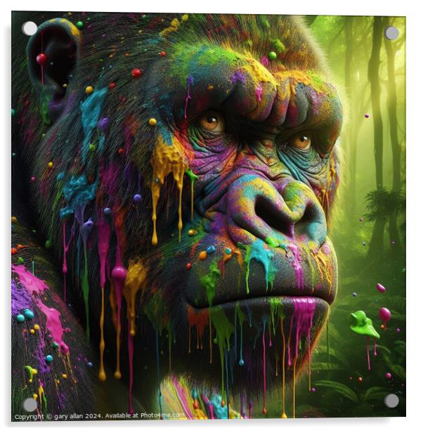 Gorilla Acrylic by gary allan