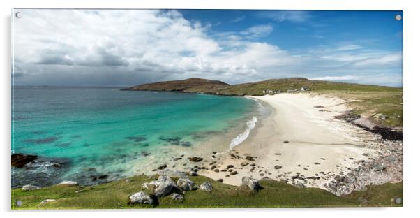 Hushinish Beach , Harris Acrylic by Karl Oparka