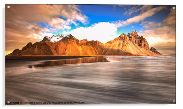 Vestrahorn Iceland  Acrylic by Renxiang Ding