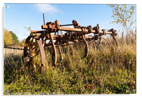 Farming Machine Left Behind Acrylic by Dean Jeffery