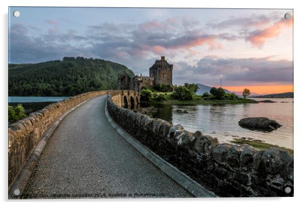 Eilean Donan Castle Acrylic by Don Alexander Lumsden