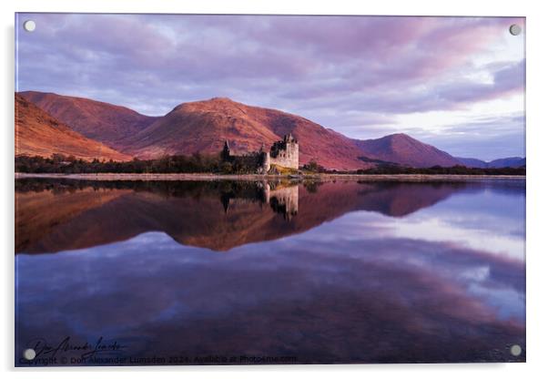 Kilchurn Castle Sunrise  Acrylic by Don Alexander Lumsden