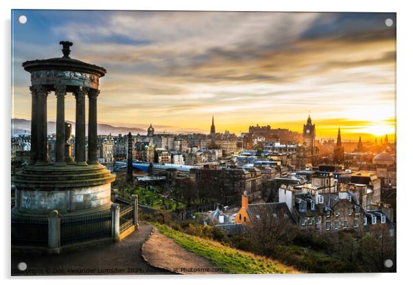 Edinburgh Cityscape  Acrylic by Don Alexander Lumsden