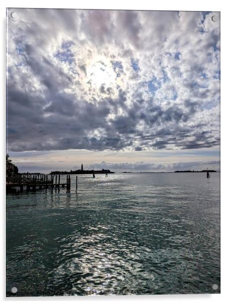Clouds over Venice lagoon Acrylic by Robert Galvin-Oliphant