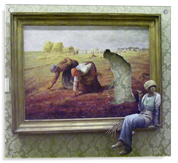Banksy At Bristol Museum Acrylic by val butcher
