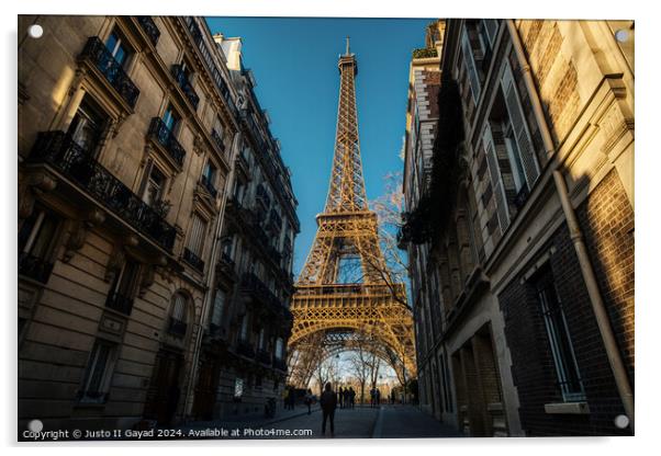 Eiffel tower, Paris Acrylic by Justo II Gayad