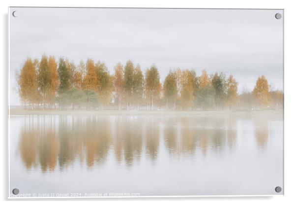 Autumn Reflections at Rovaniemi, Finland Acrylic by Justo II Gayad
