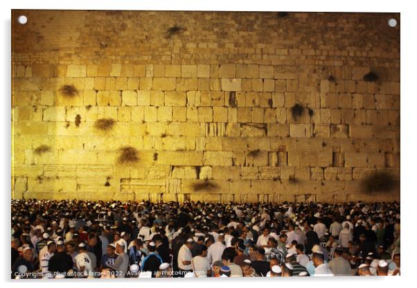 Jerusalem, Wailing Wall Acrylic by PhotoStock Israel