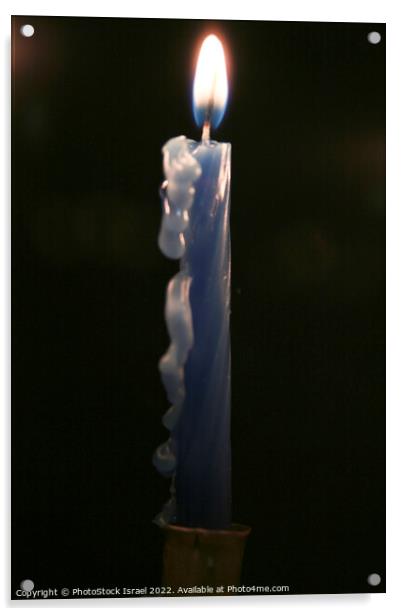 Burning candle Acrylic by PhotoStock Israel