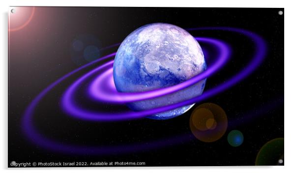 Alien planet in deep space  Acrylic by PhotoStock Israel