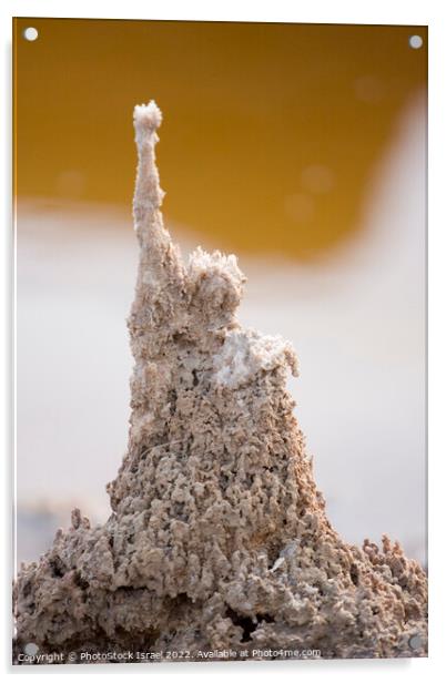 Dead Sea salt formation  Acrylic by PhotoStock Israel