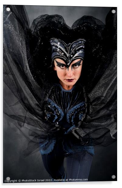 Bat Woman Acrylic by PhotoStock Israel