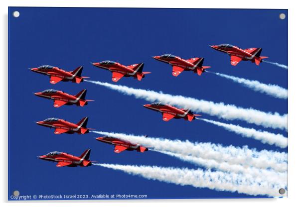 Red Arrows  Acrylic by PhotoStock Israel