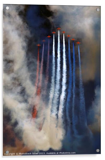 Red Arrows  Acrylic by PhotoStock Israel