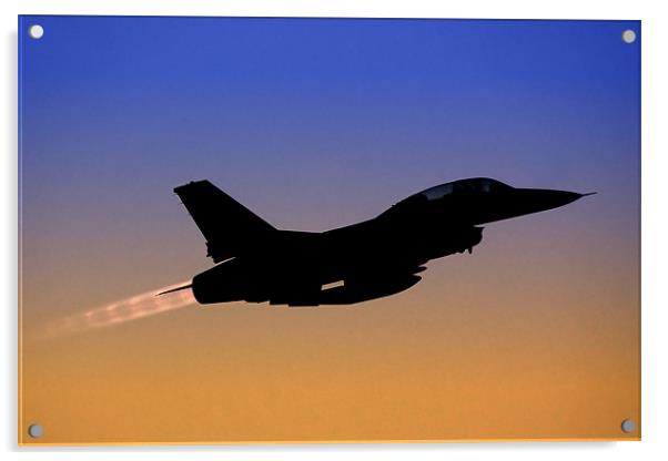 IAF F-16B Fighter jet Acrylic by PhotoStock Israel