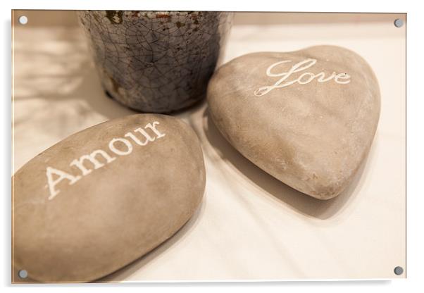 romantic Pebbles Stones in spa Acrylic by PhotoStock Israel