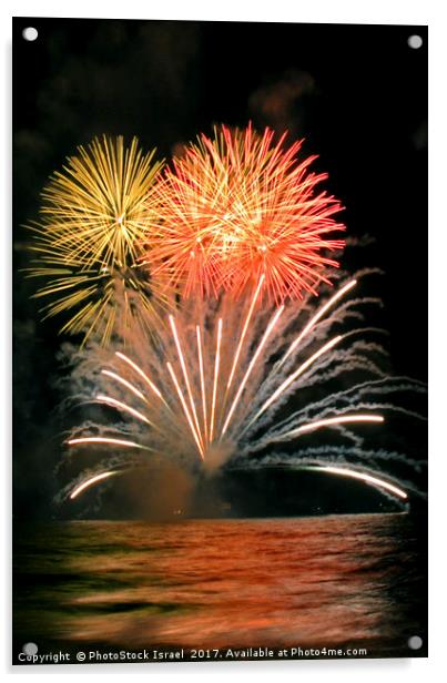 Fireworks display Acrylic by PhotoStock Israel