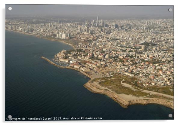 aerial photography of Tel Aviv, Israel Acrylic by PhotoStock Israel