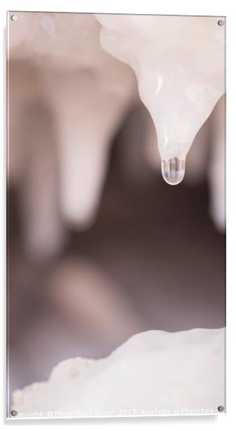 Water drips from a salt formation Acrylic by PhotoStock Israel