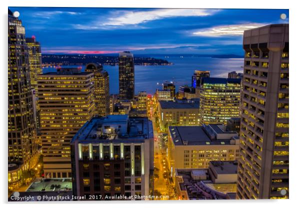 Seattle, Washington skyline  Acrylic by PhotoStock Israel