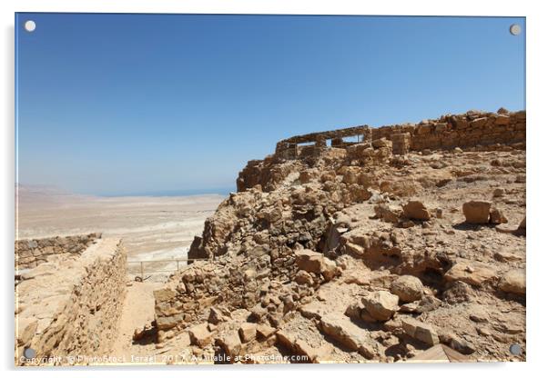 Israel, The ruins of Masada  Acrylic by PhotoStock Israel