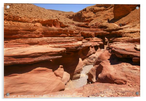 The Red Canyon near Eilat, Israel  Acrylic by PhotoStock Israel