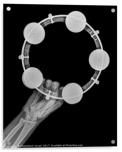 Tambourine under x-ray  Acrylic by PhotoStock Israel