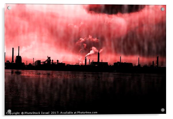 Industrial Zone in Linz Austria. Acrylic by PhotoStock Israel
