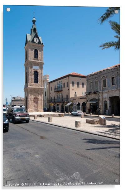 The Old clock tower in Jaffa, Israel Acrylic by PhotoStock Israel