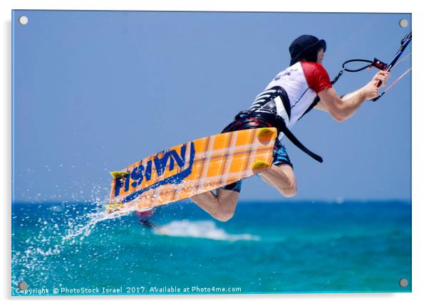 Kite surfing Acrylic by PhotoStock Israel