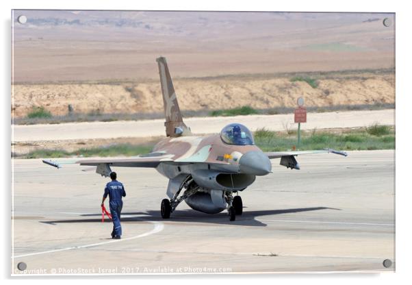 IAF F16I Fighter jet Acrylic by PhotoStock Israel