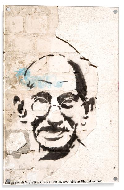 Mahatma Gandhi  Acrylic by PhotoStock Israel
