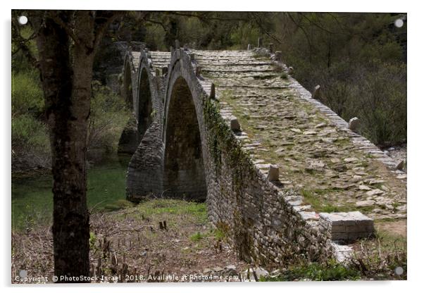 Greece Epirus Zagoria Plakidhas Stone Bridge Acrylic by PhotoStock Israel