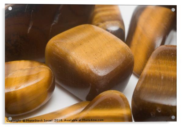 Tiger Eye Semiprecious Gemstone Acrylic by PhotoStock Israel